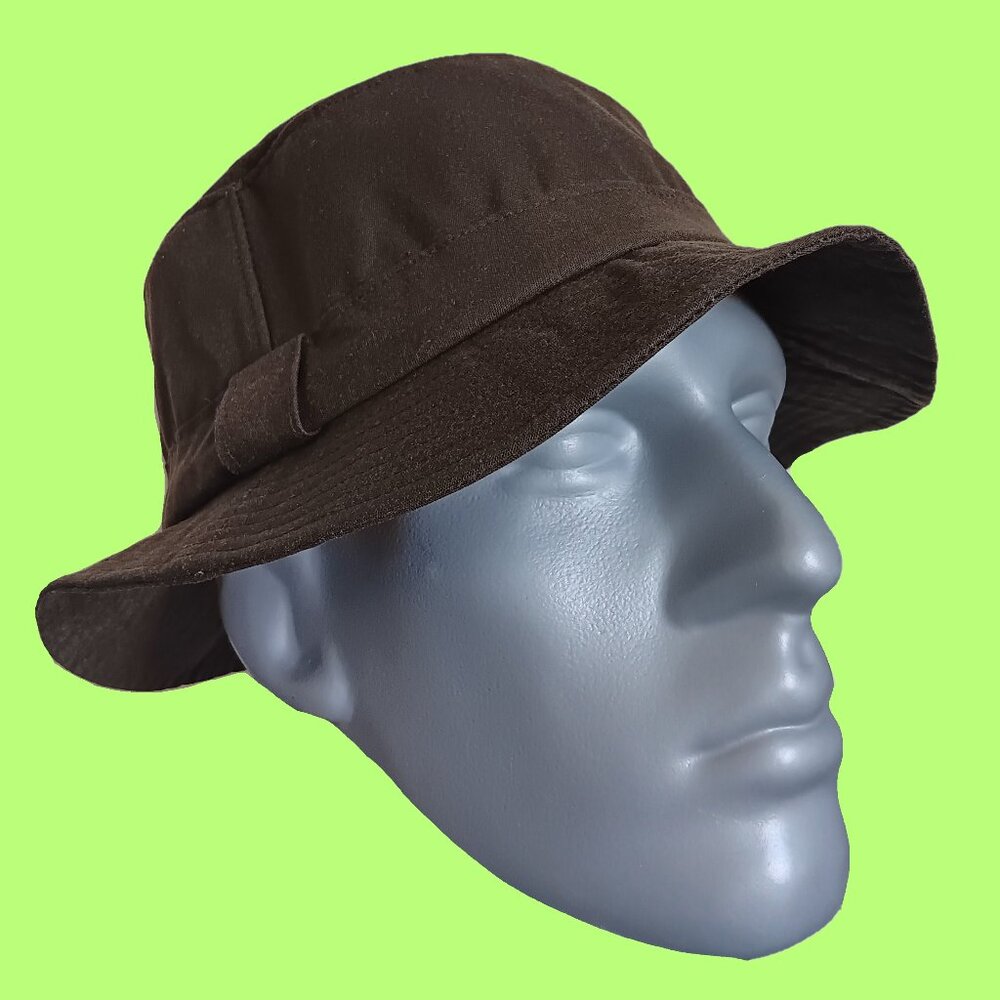 Waxed Cotton Waterproof Bush / Boonie Hat HS71 in Dark Olive - sz LARGE